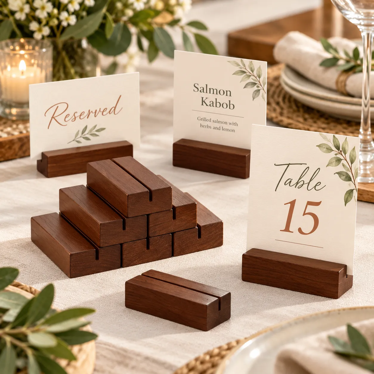 Wood “Block” Stands – Set of 15 - Image 3
